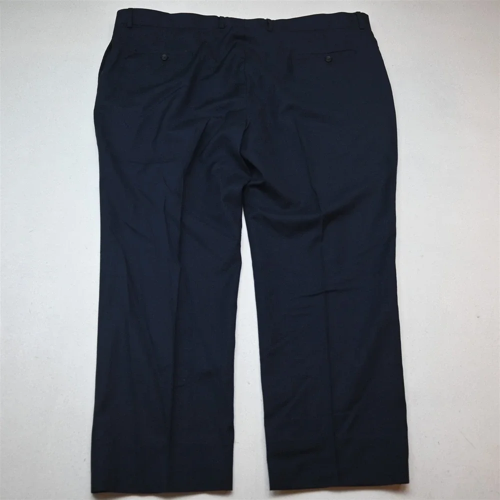 Pronto Uomo 54S 46x30 Blue Sharkskin 100% Wool Mens Jacket Pants Suit
